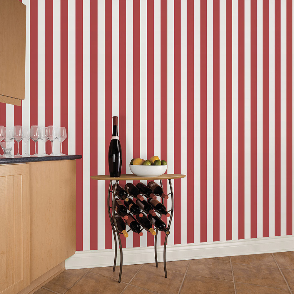 red and white striped wallpaper uk