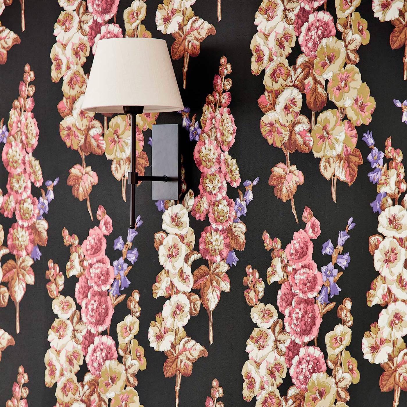 hollyhocks wallpaper uk