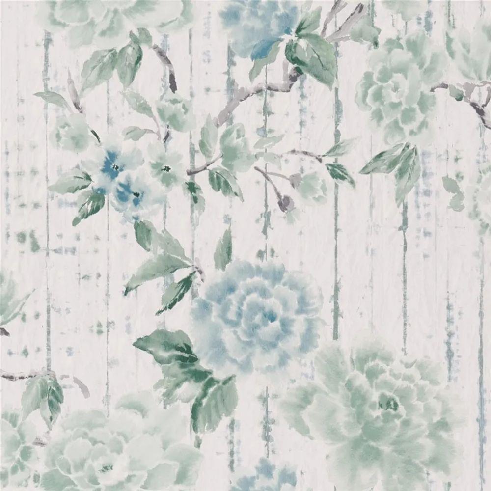 Tapestry Flower - Eau de Nil wallpaper | Tapestry Flower Wallpaper Panels |  Designers Guild