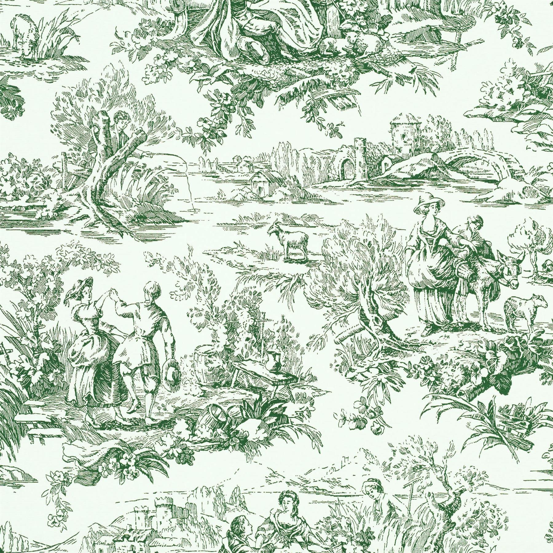 Toile De Jouy Stile Peel and Stick Wallpaper  24undefinedundefined W x  10undefined L  On Sale  Bed Bath  Beyond  35173164