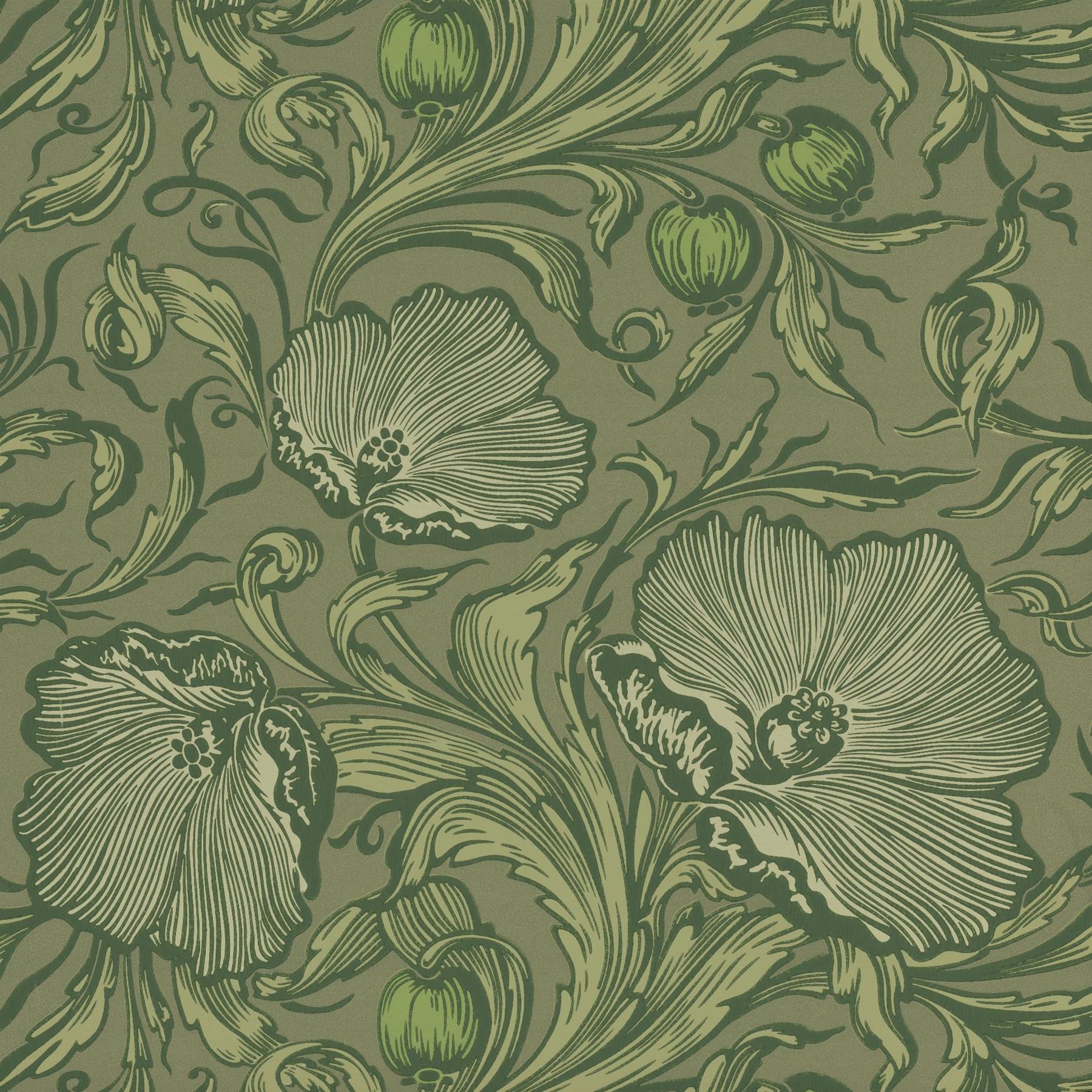 Shop Wild Flowers In Sage Green Australian Made Wallpaper Online. – Olive  et Oriel