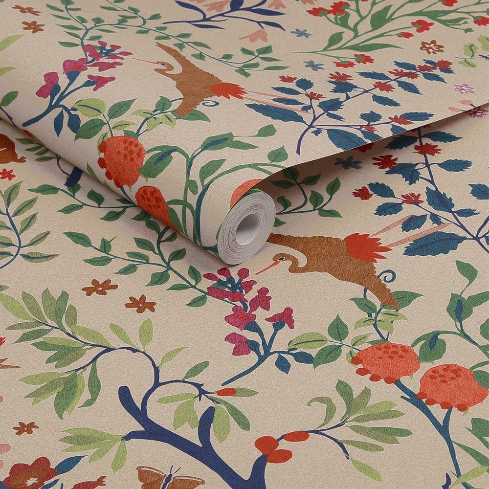fields edge floral wallpaper