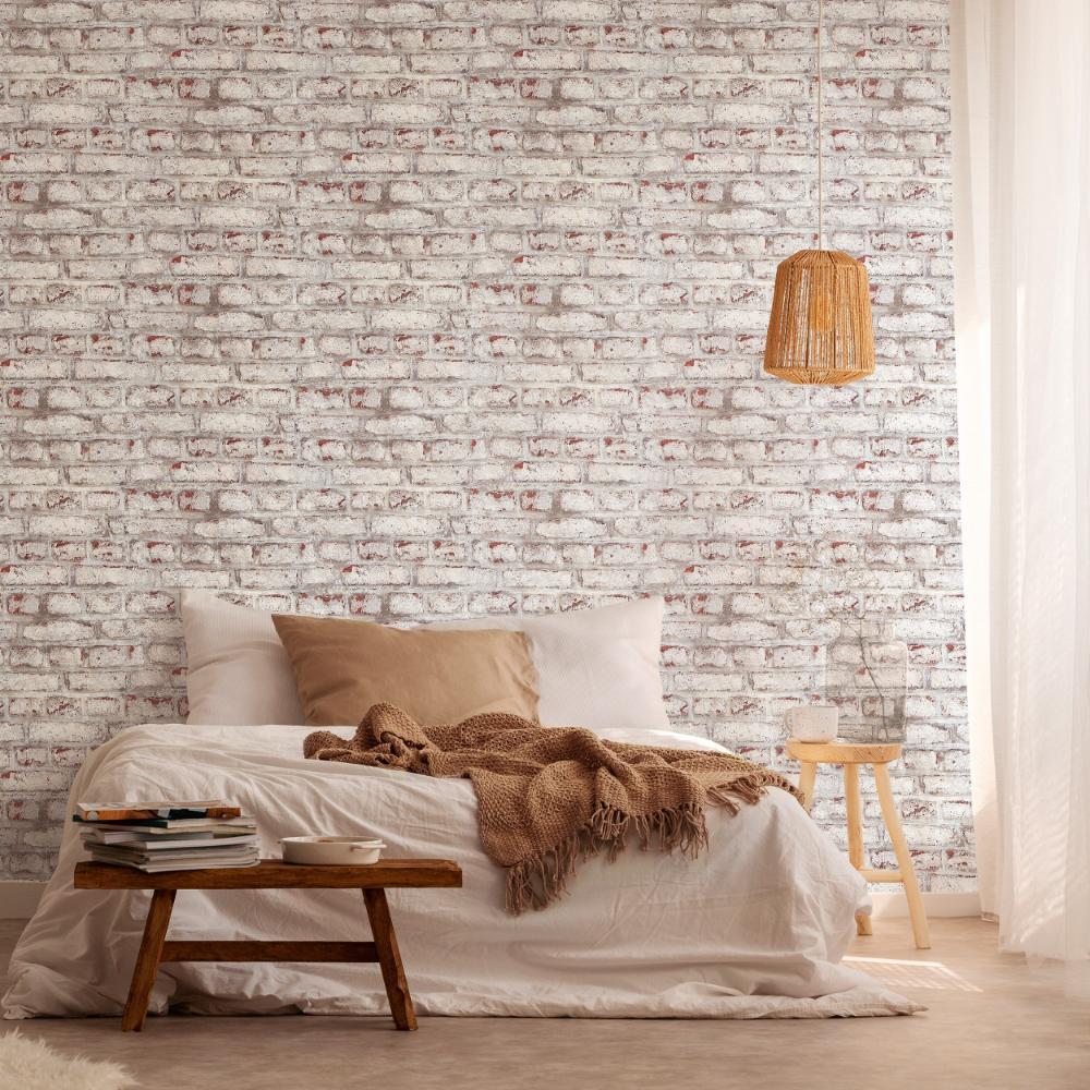 distressed brick effect wallpaper