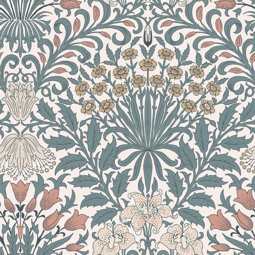 William Morris at Home Garden Wallpaper - 140493 - Dusty Blue