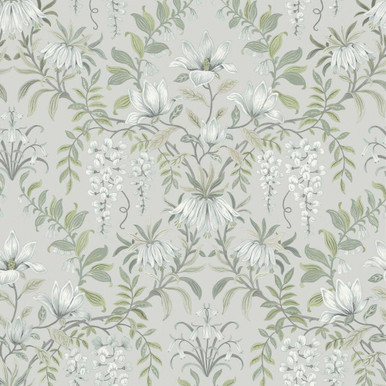 Laura Ashley Tapestry Floral Wallpaper - 113407 - Dusky Seaspray