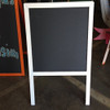 Sidewalk Display Sign Announcement Board 39 X 24 Black Chalkboard White Wood Frame Double Sided Bridal Boutique Wedding Banquet