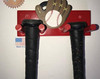 Baseball Bat Rack Display Holder Red Wall Mount with Glove Decal 2 Bats Softball