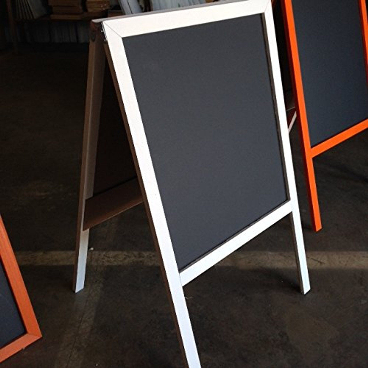 Sidewalk Display Sign Announcement Board 39 X 24 Black Chalkboard White Wood Frame Double Sided Bridal Boutique Wedding Banquet