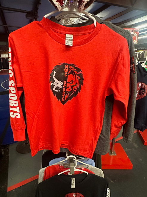 Youth S Red Wrestling Long-Sleeve