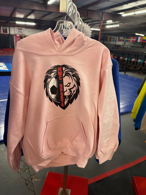 Youth XS Pink Soccer Hoodie