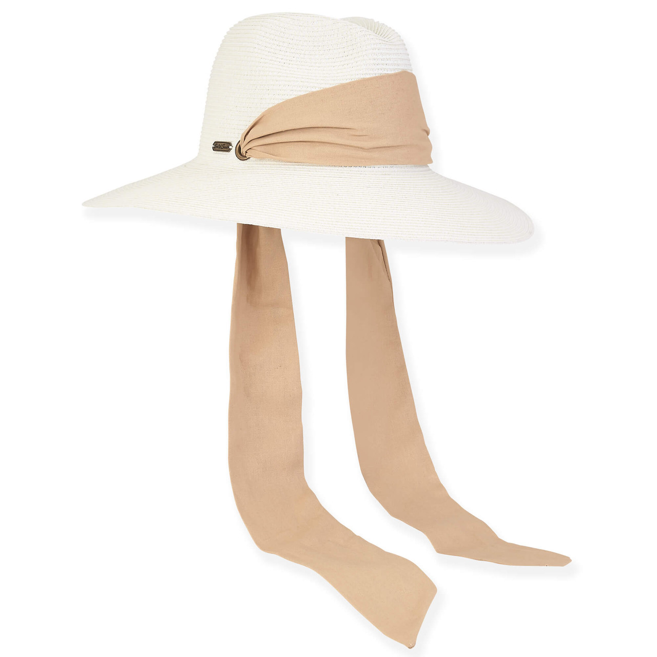 Donsje Medine ruffle-trim hat - Neutrals