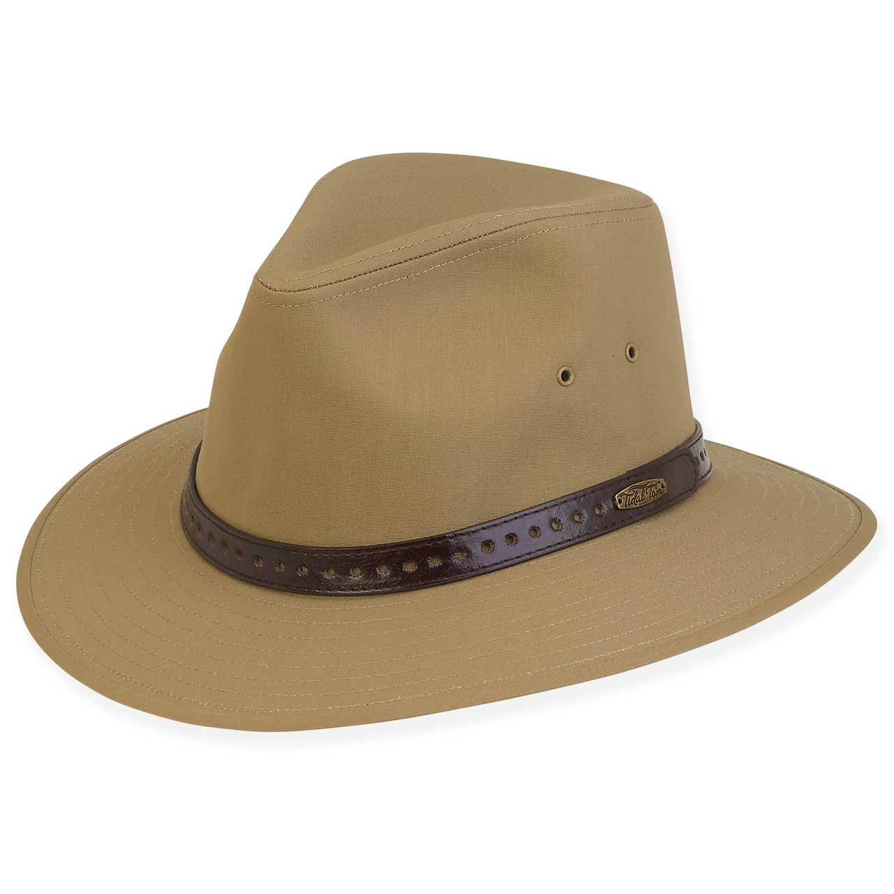 John Lewis Cotton Safari Hat, Charcoal at John Lewis & Partners