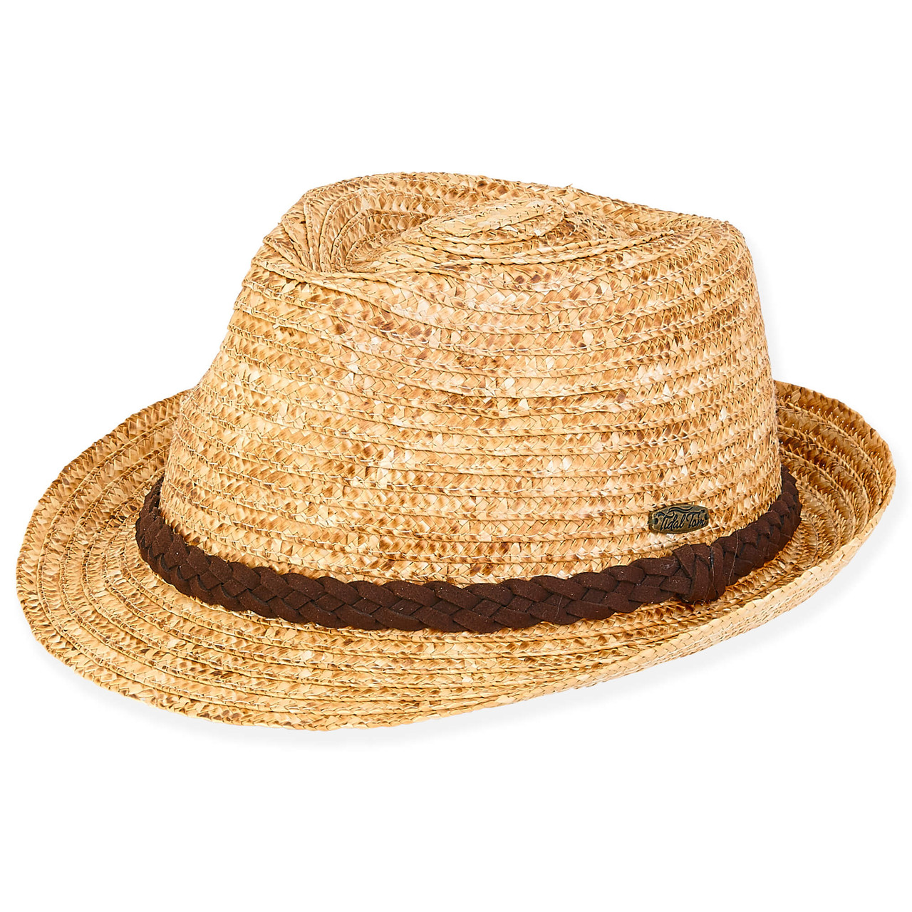 Swan | Men's Wheat Straw Fedora Hat | HTT1150 | Tidal Tom