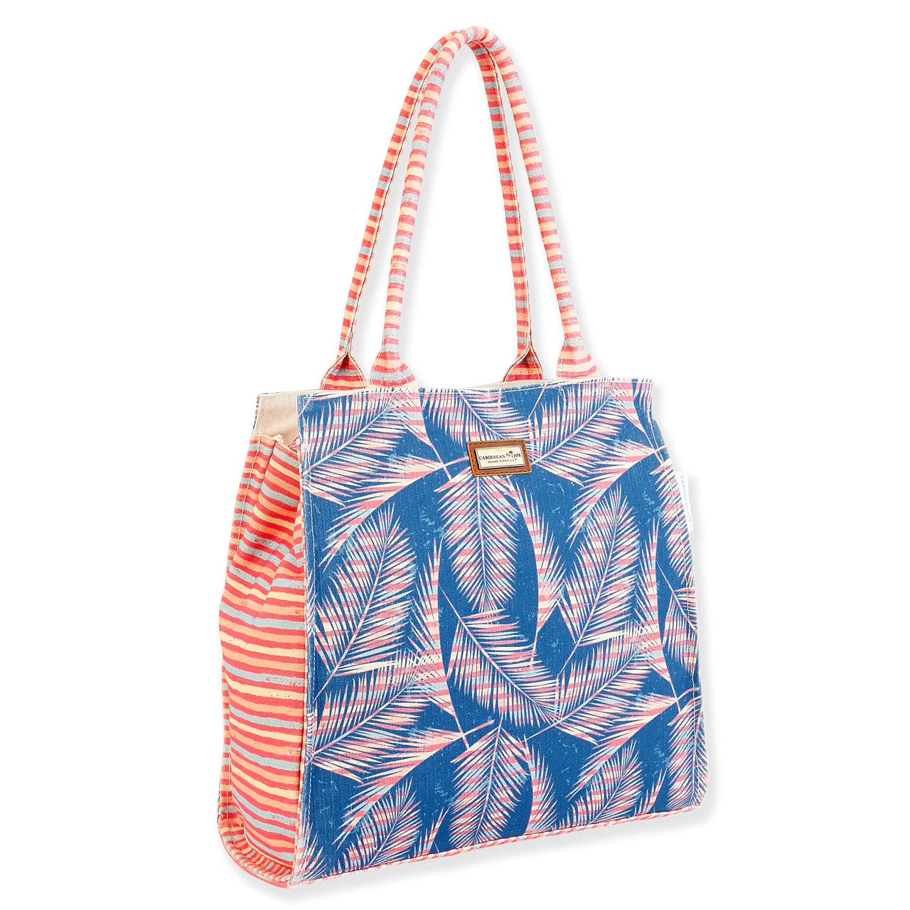 Retro Palm Fronds | Artistic Totes Shoulder Tote | CJ8700 | Guy Harvey