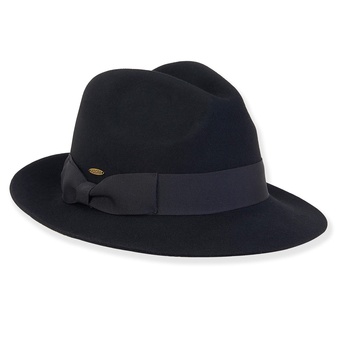 Blaze Women's Wool Felt Fedora Grosgrain Trim AD1596