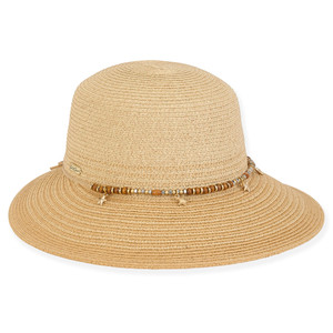 Natural Paper Straw Tapered Brim Hat Natural Paper Straw Tapered Brim Hat
