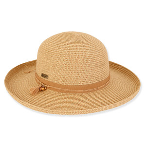 Comhats Summer Hats For Women Wide Brim Foldable Ladies Straw Sun Beach Hat Fedora Panama Packable Upf 50 Holiday Hat With Chin Strap Beige