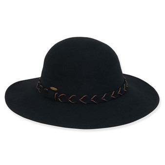 Black Wool Felt Floppy Hat