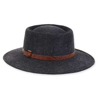 Wool Felt Gambler Hat