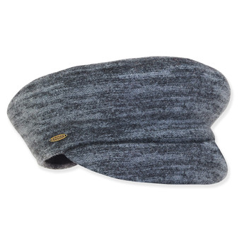Black Soft Wool Newsboy Hat
