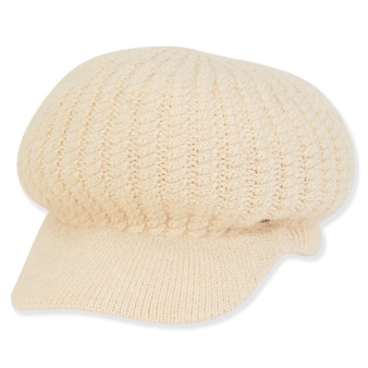 Beige Fashion Fabrics Newsboy Hat