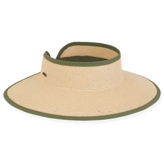 Natural Roll-Up Sun Visor Hat