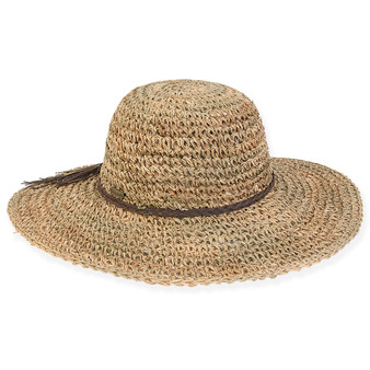 Natural Sea Grass Floppy Hat 