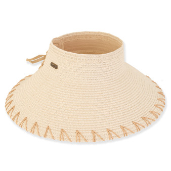 Natural Roll-Up Sun Visor Hat