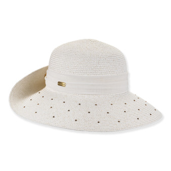 Womens Upturn Hat | Adjustable | UPF 50+ | Rhinestones | Sun N Sand | HH3480 A
