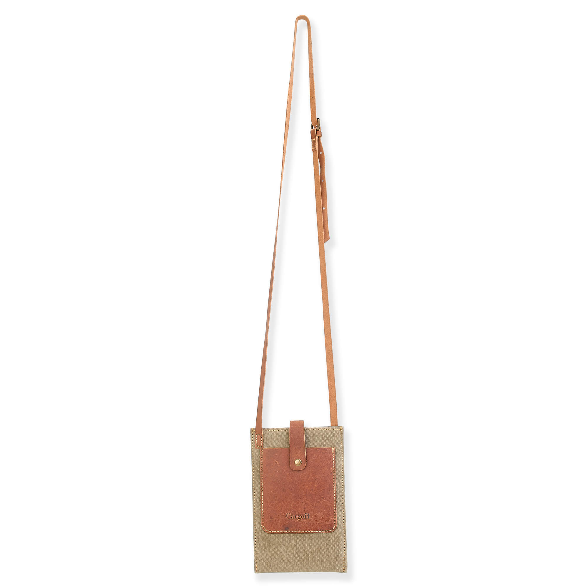 Olive Stonewashed Crossbody - Front View
