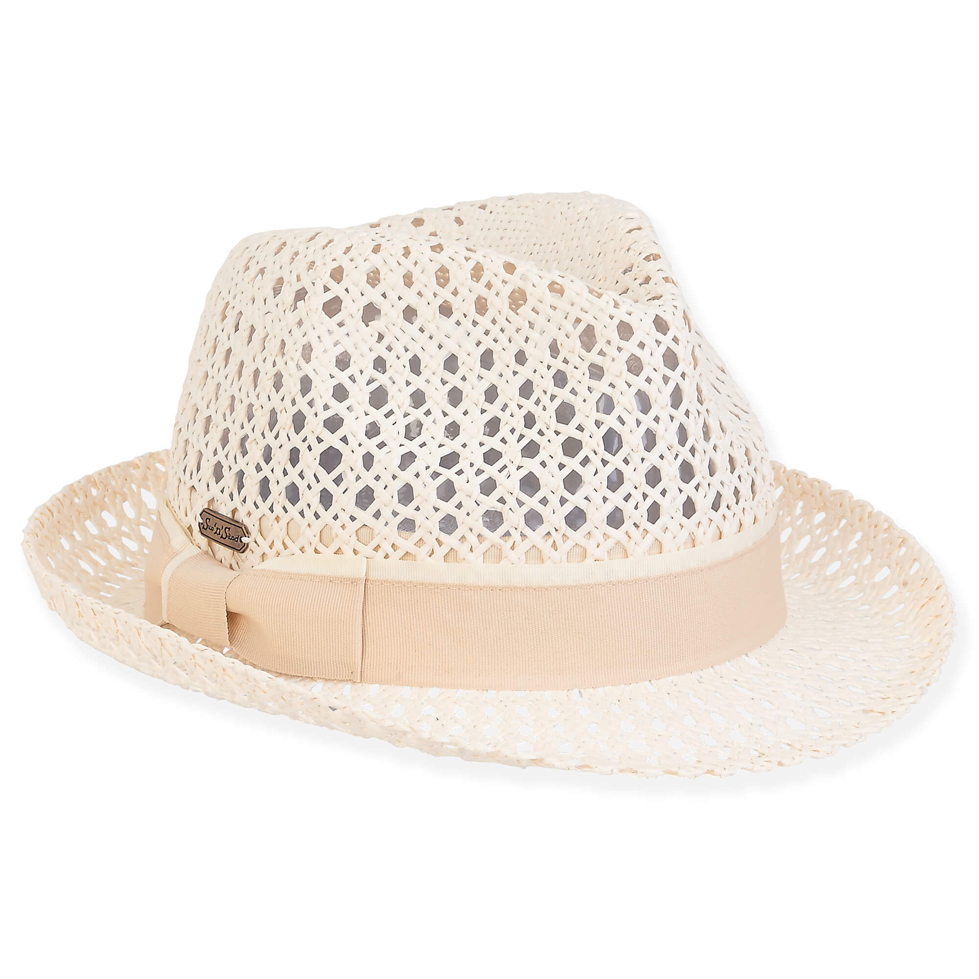 Ivory Paper Braid Fedora Hat