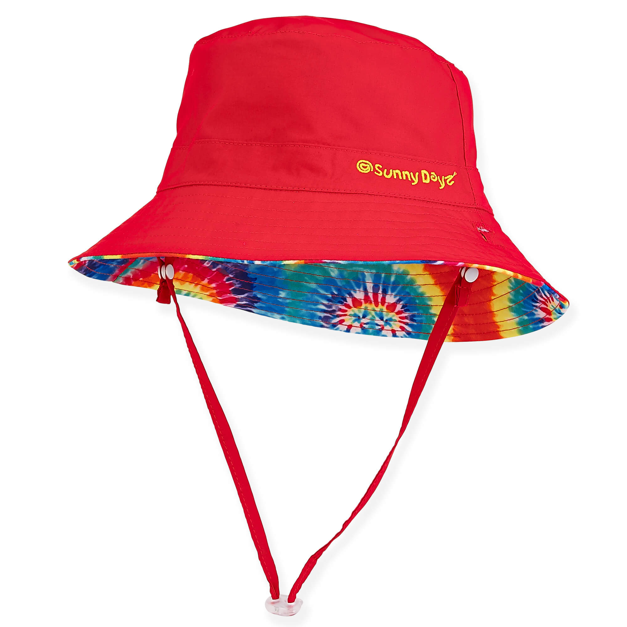 Red Cotton Bucket Hat - Inside View