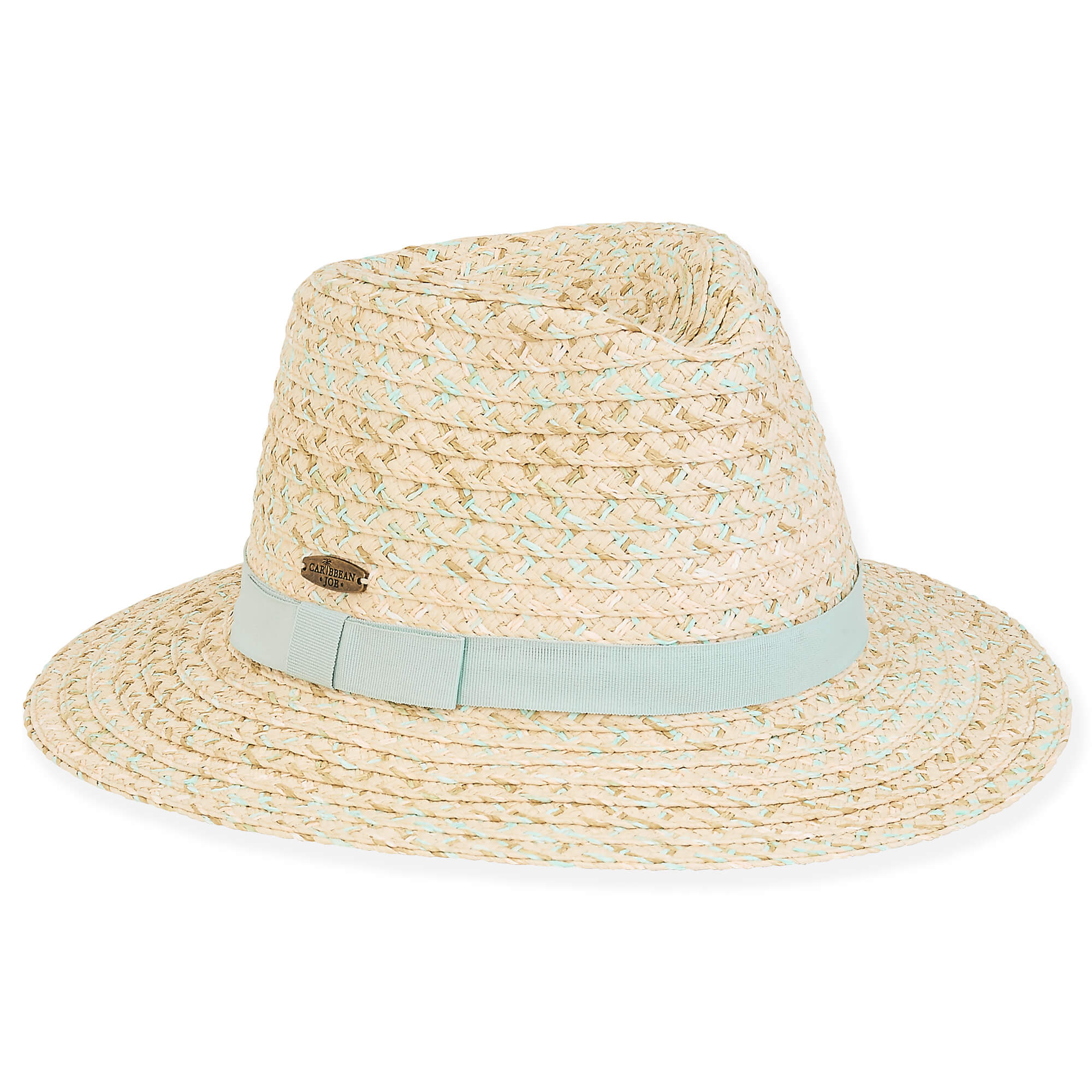 Caribbean Joe Blue Paper Straw Safari Hat