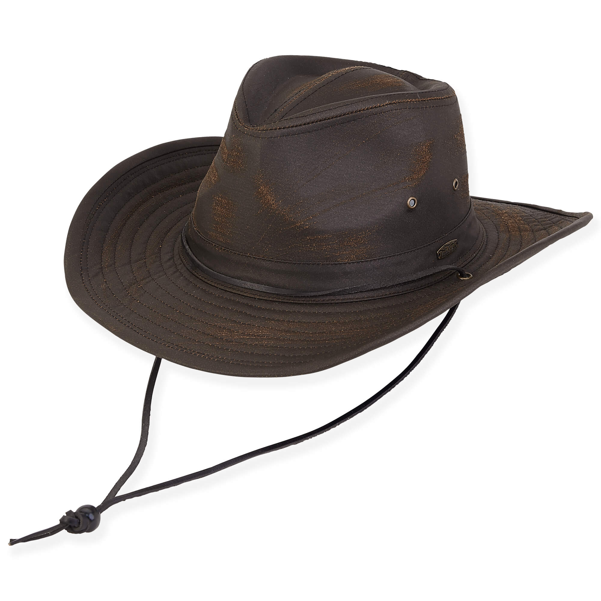 Brown Cotton Western Hat