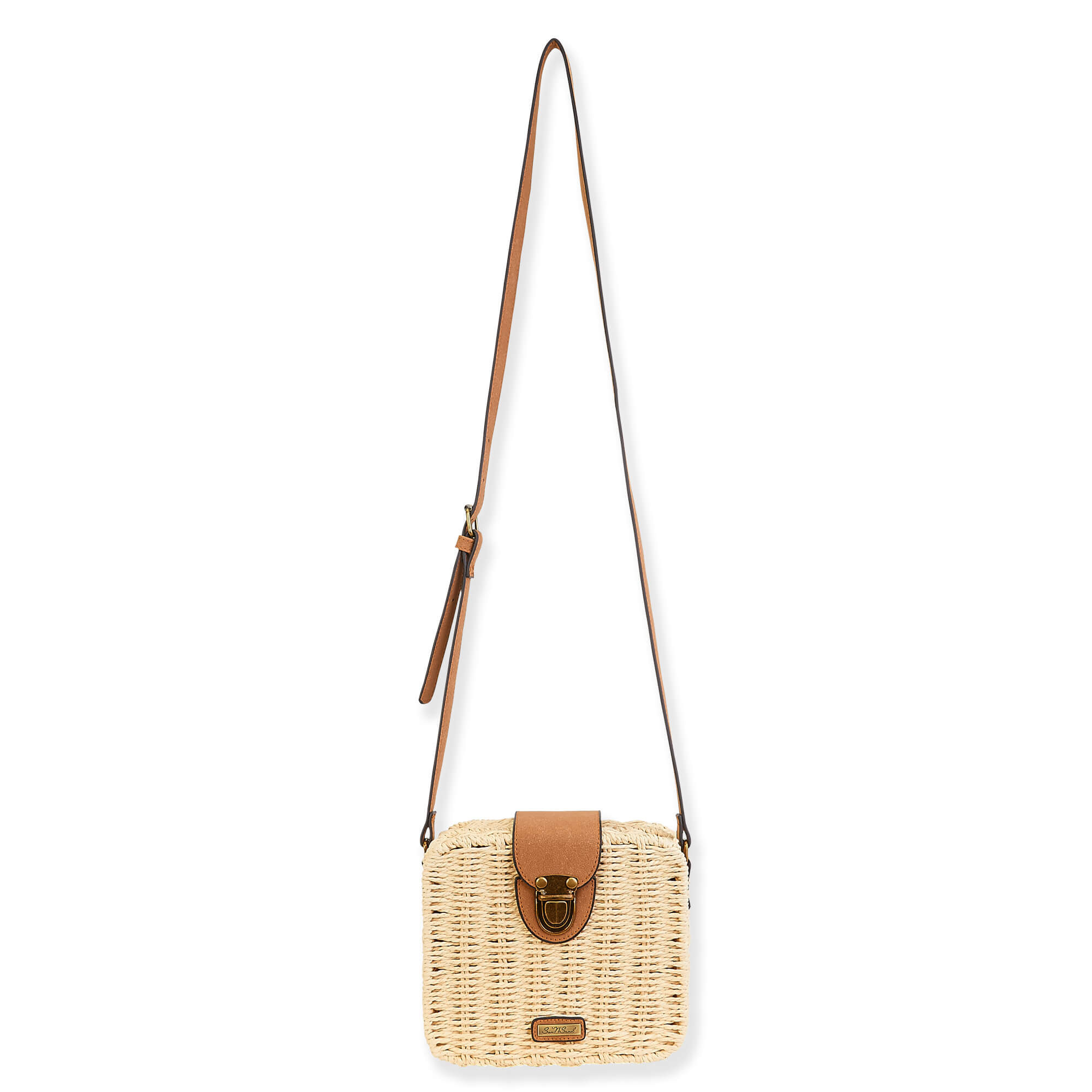 Natural Straw |  Crossbody | Front View