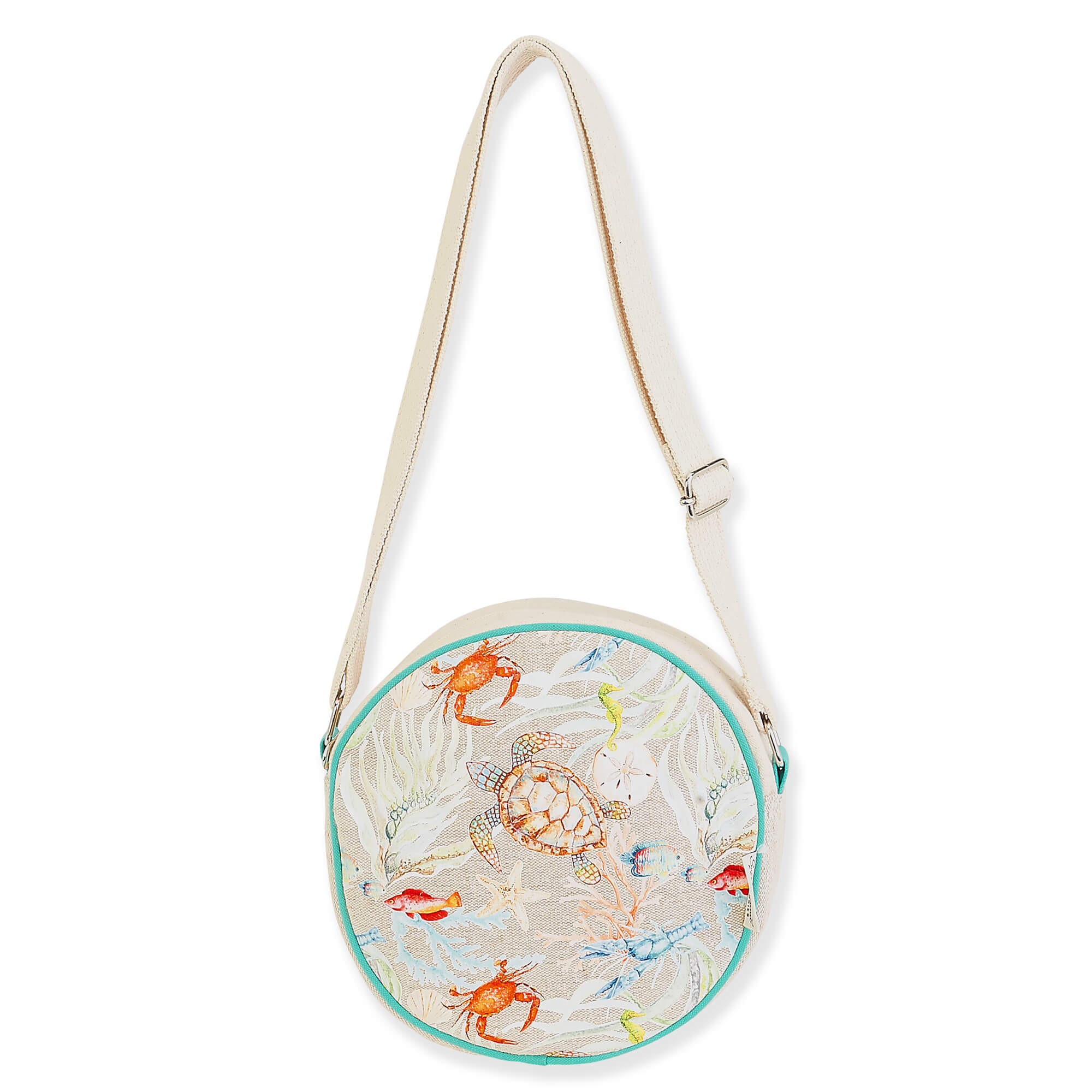 Under The Sea | Artistic Totes Round Crossbody | Front View