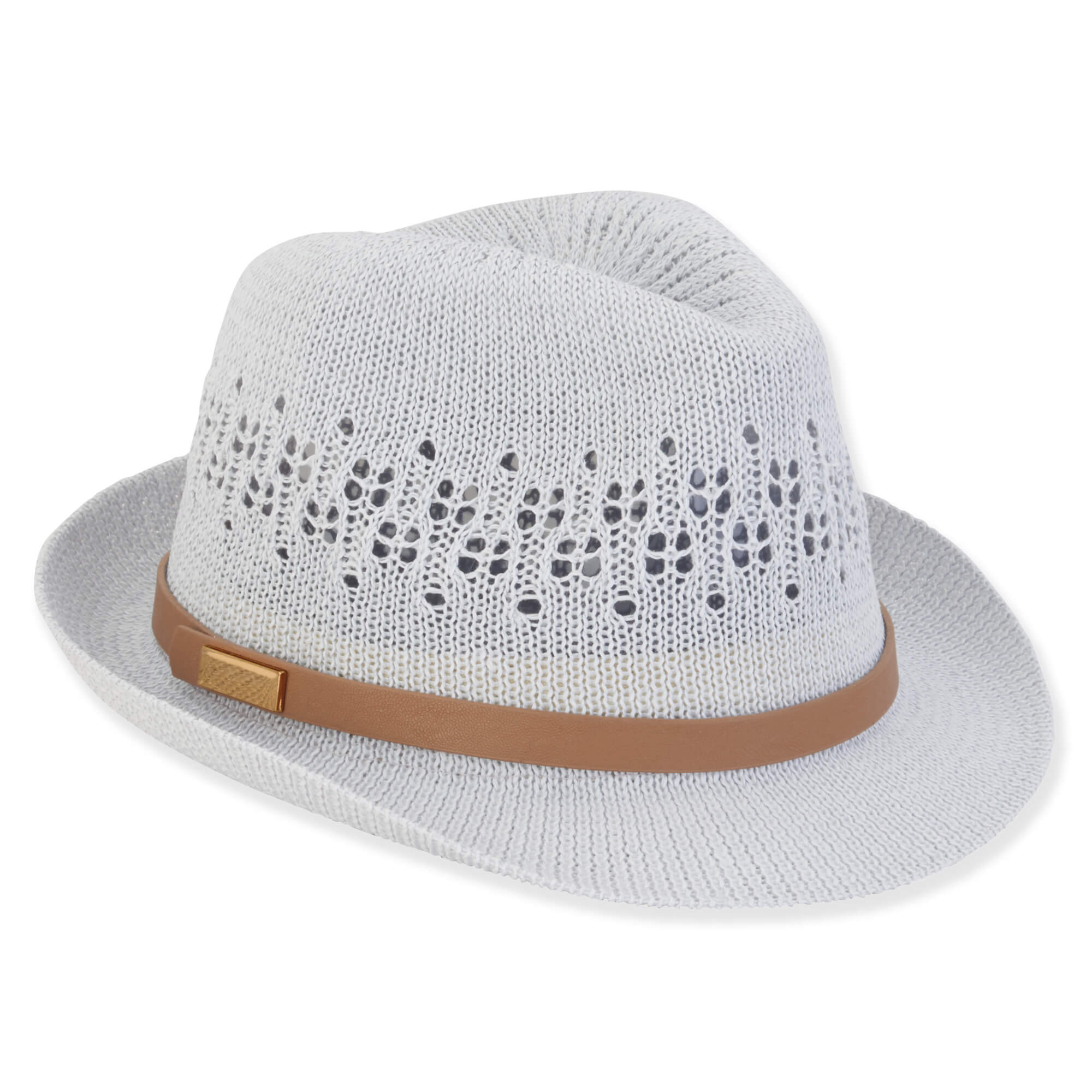 Poly Braid Fedora Hat