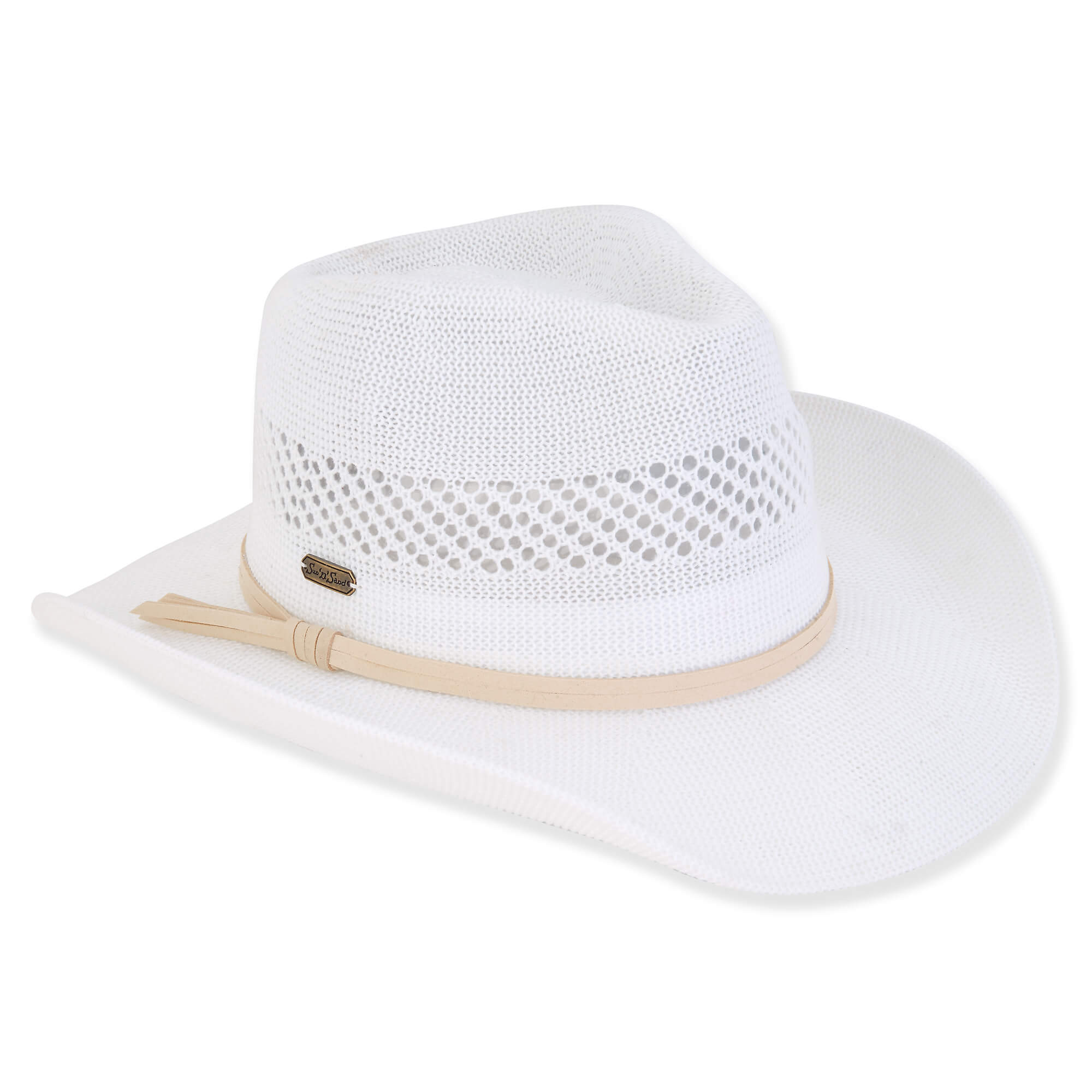White Paper Straw Western Hat