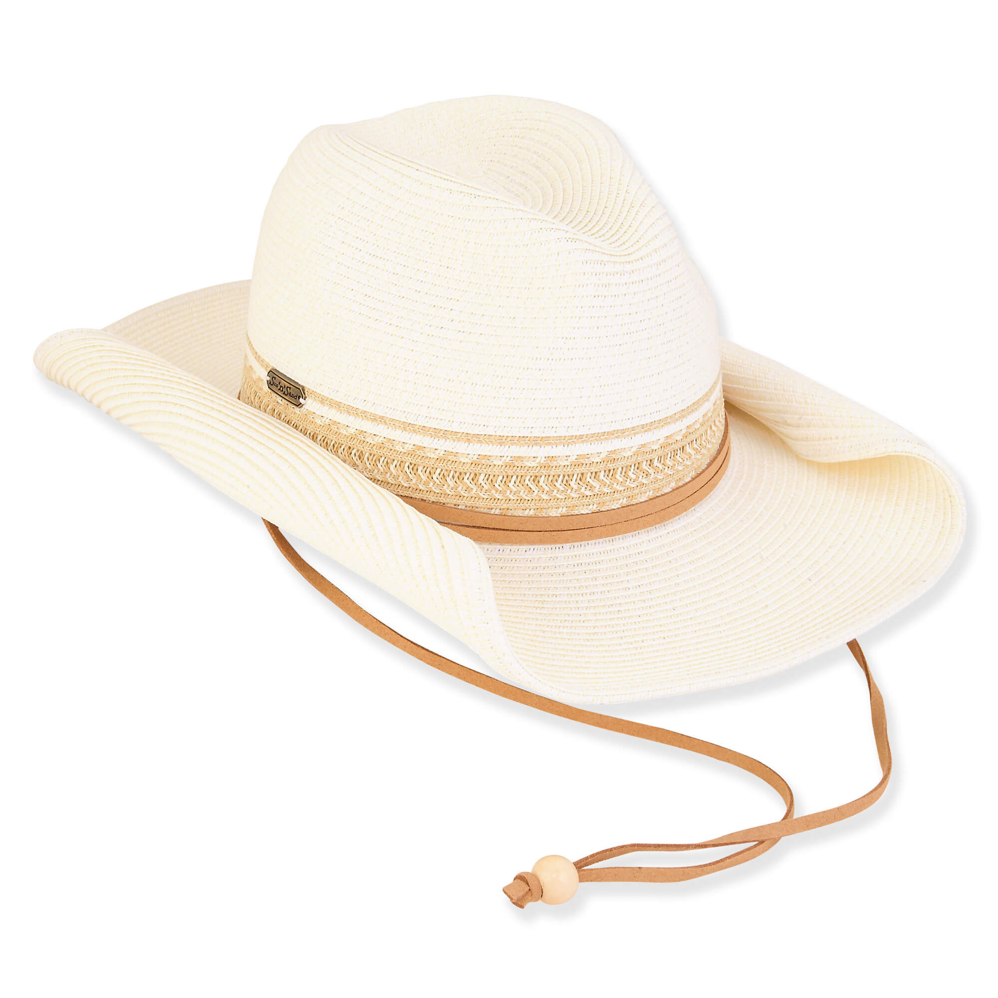 Ivory  Paper Straw Western Hat