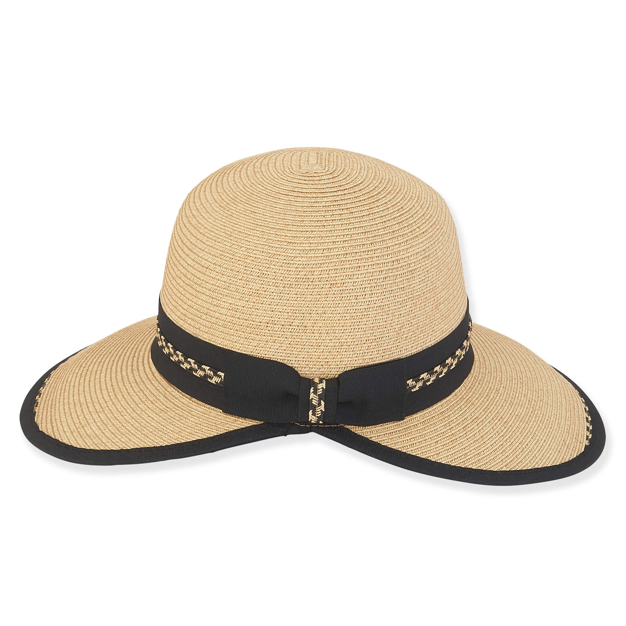 Natural - Paper Braid Backless Hat - Back View