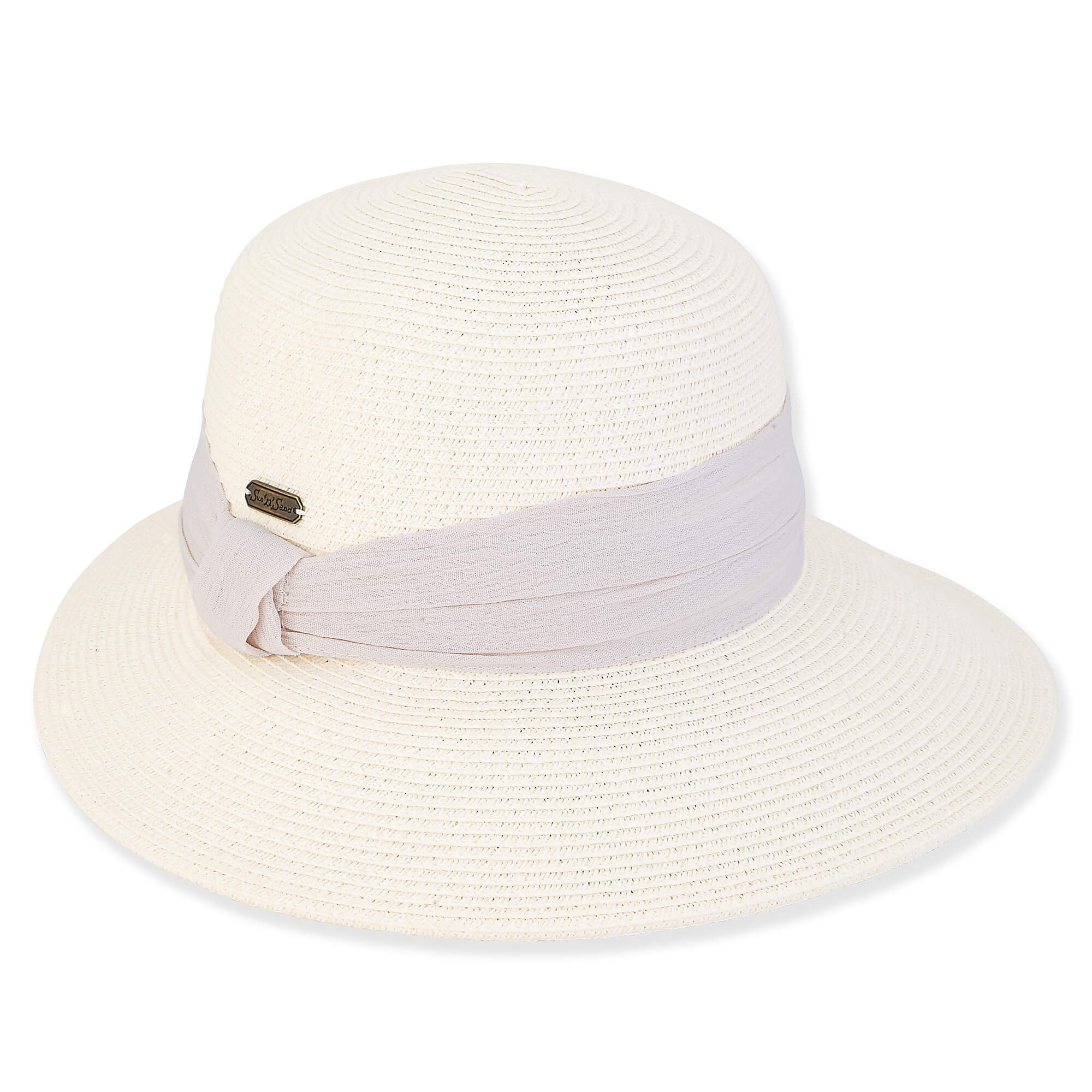 White - Paper Braid Bucket Hat