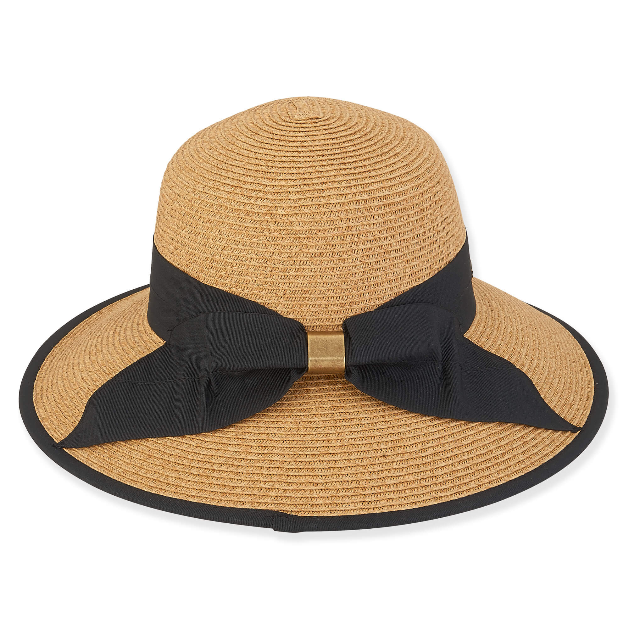 Natural - Paper Braid Bucket Hat - Back View
