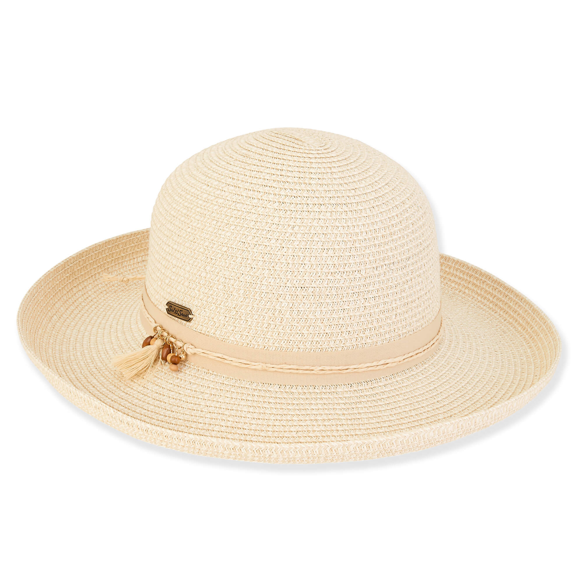Ivory - Paper Braid Up Brim Hat