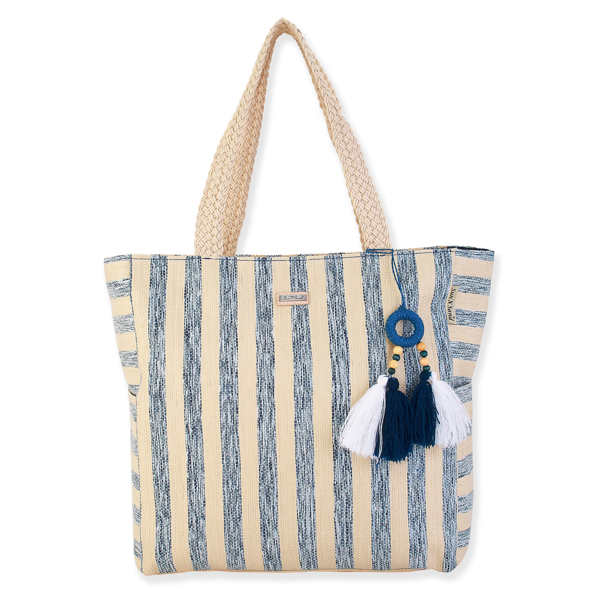 Blue - Beach Casuals Shoulder Tote