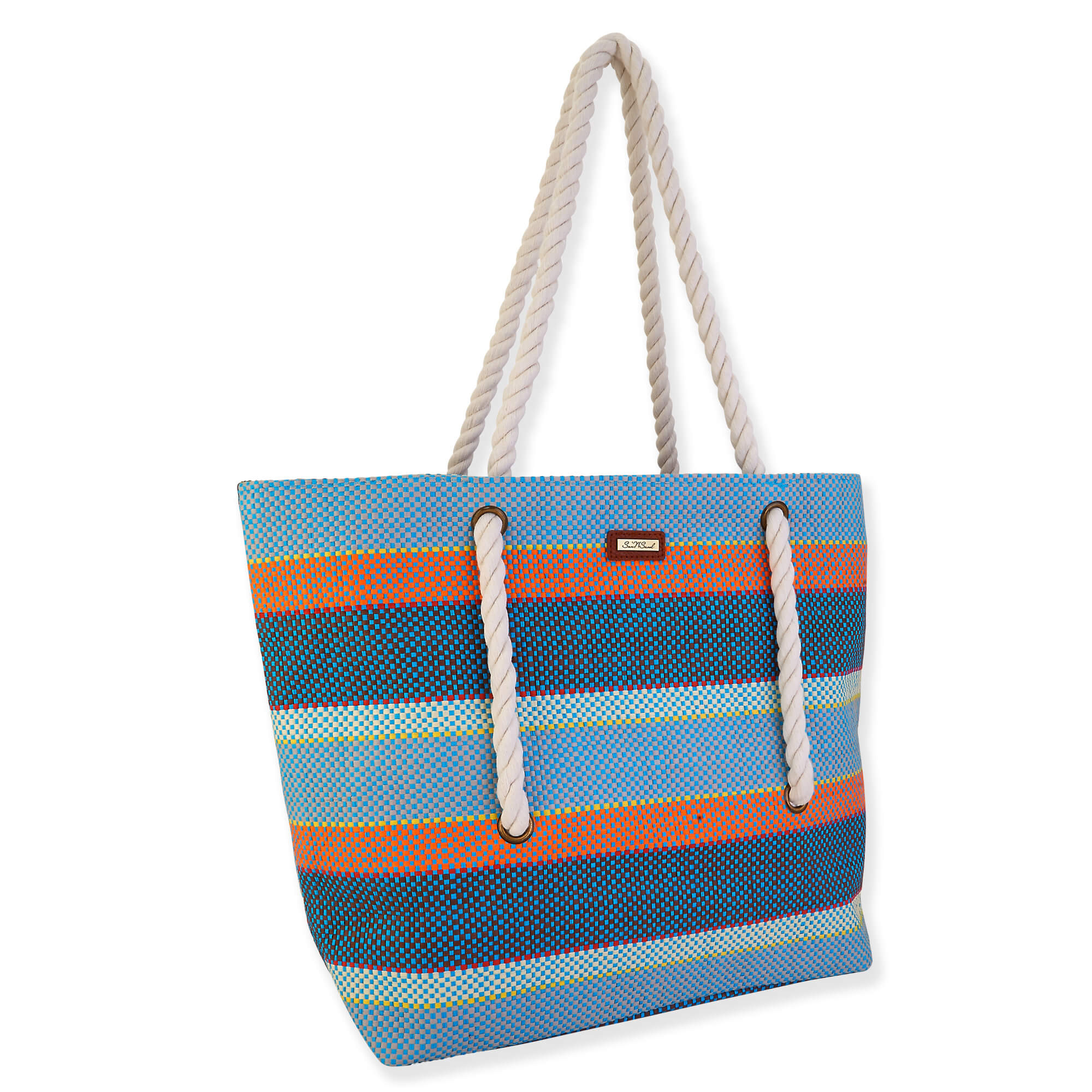 Blue - Beach Casuals Shoulder Tote