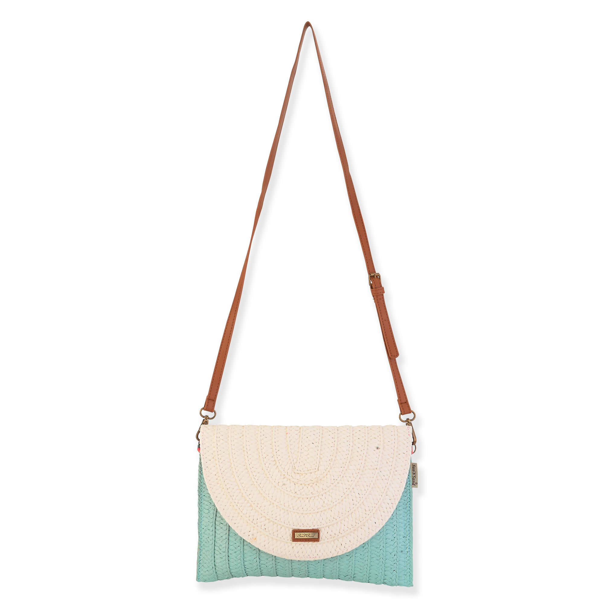 Sea Foam - Natural Straw Crossbody