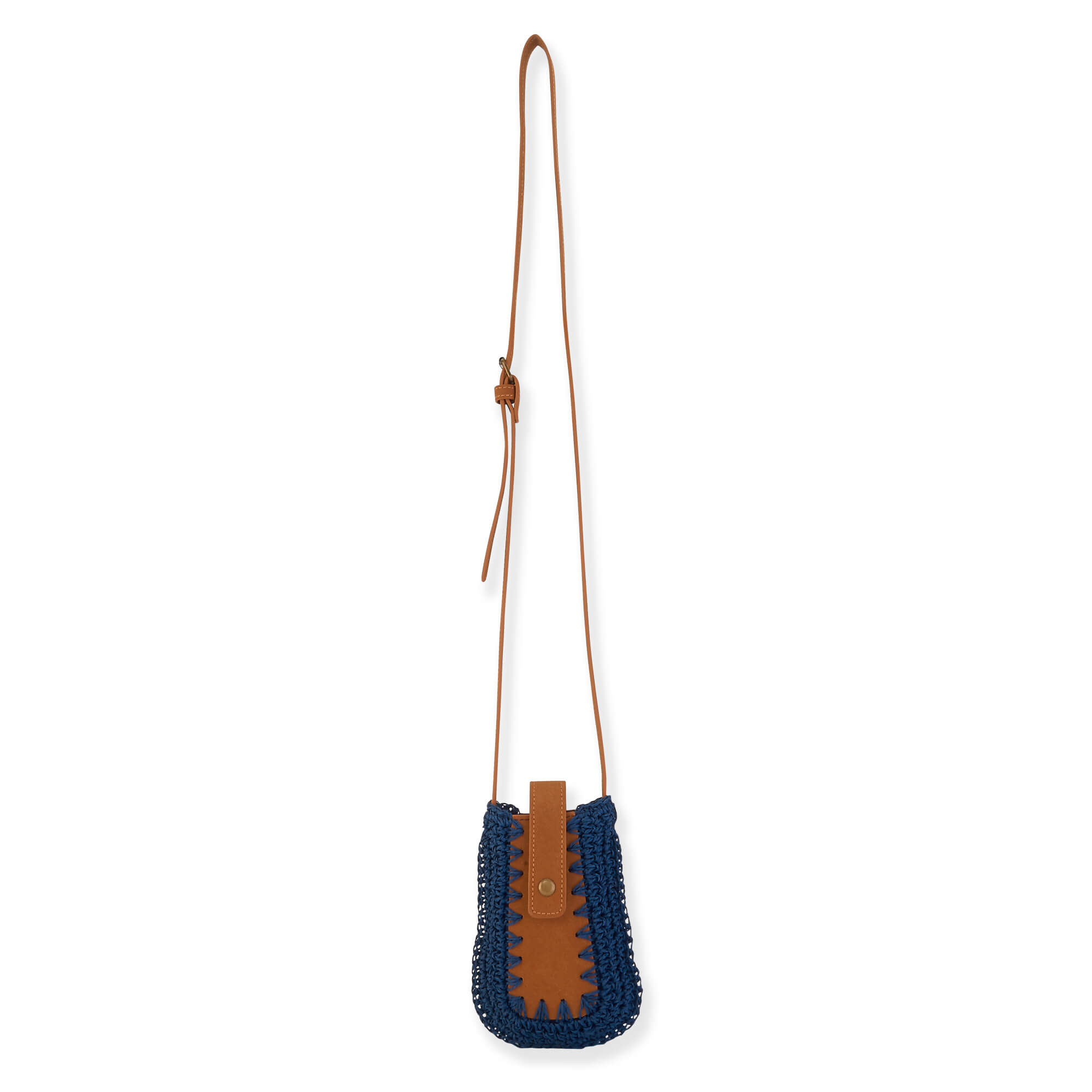 Blue - Natural Crochet Crossbody