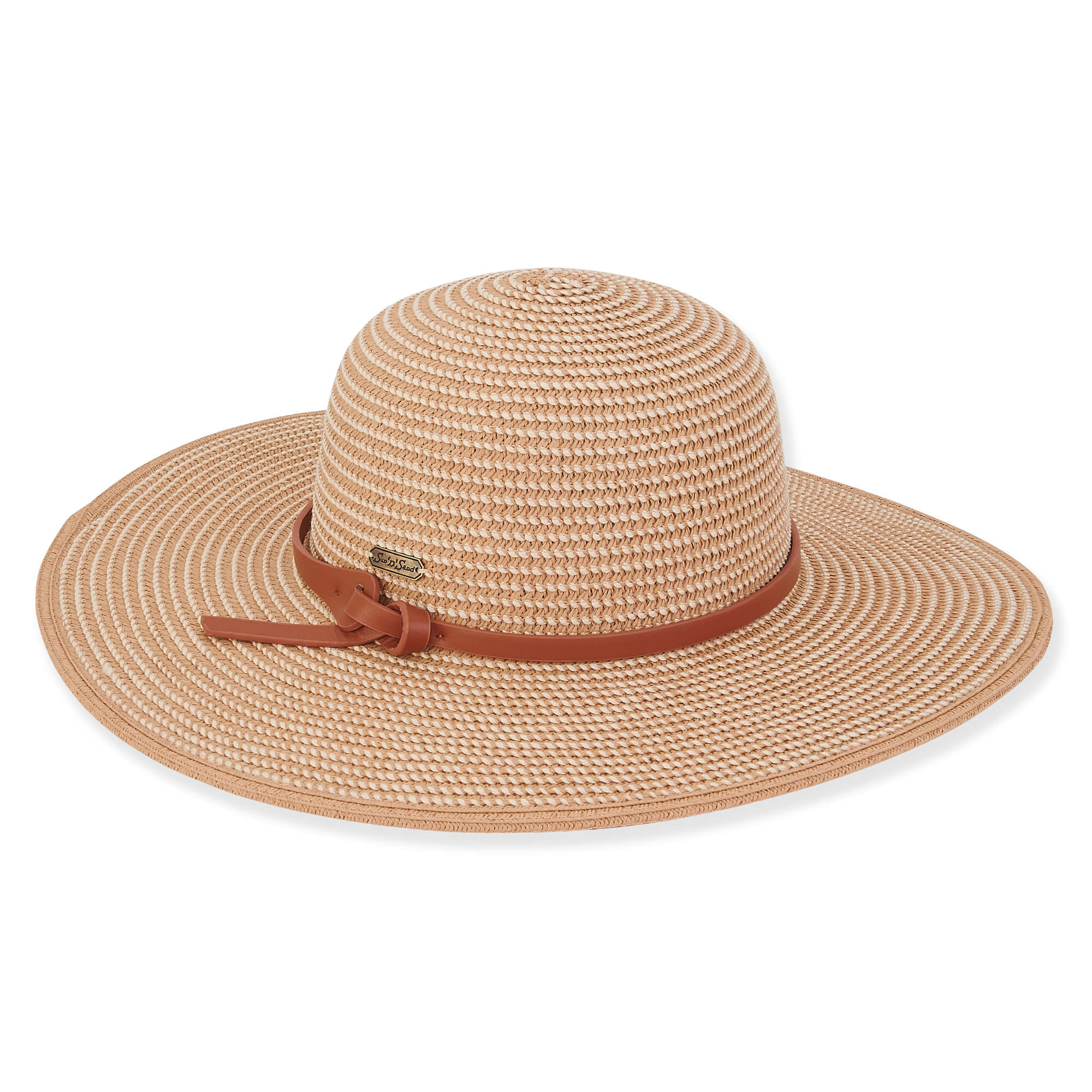 Tan | Paper Braid Floppy Hat