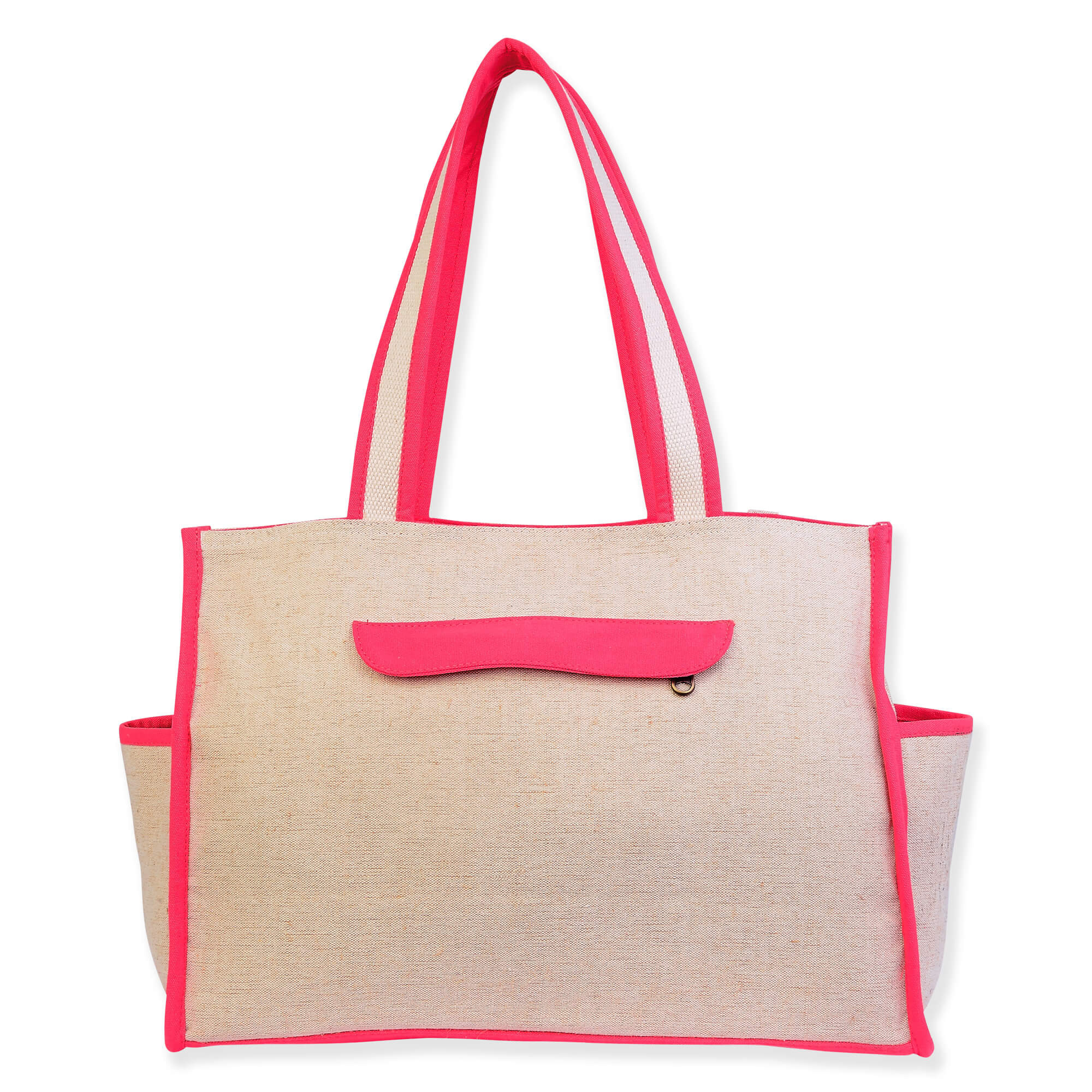 Pink, Shoulder Tote School of Fish | SNS6660 B | Back View