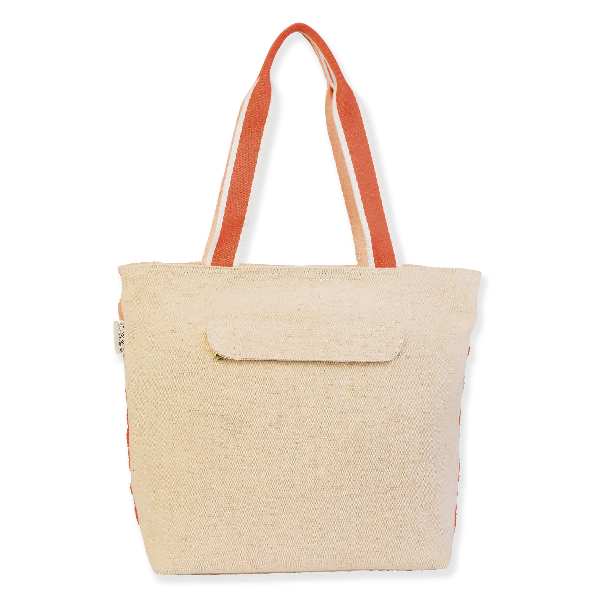 Coral Leaves, Shoulder Tote Bold Monstera | SNS6600 B | Back View